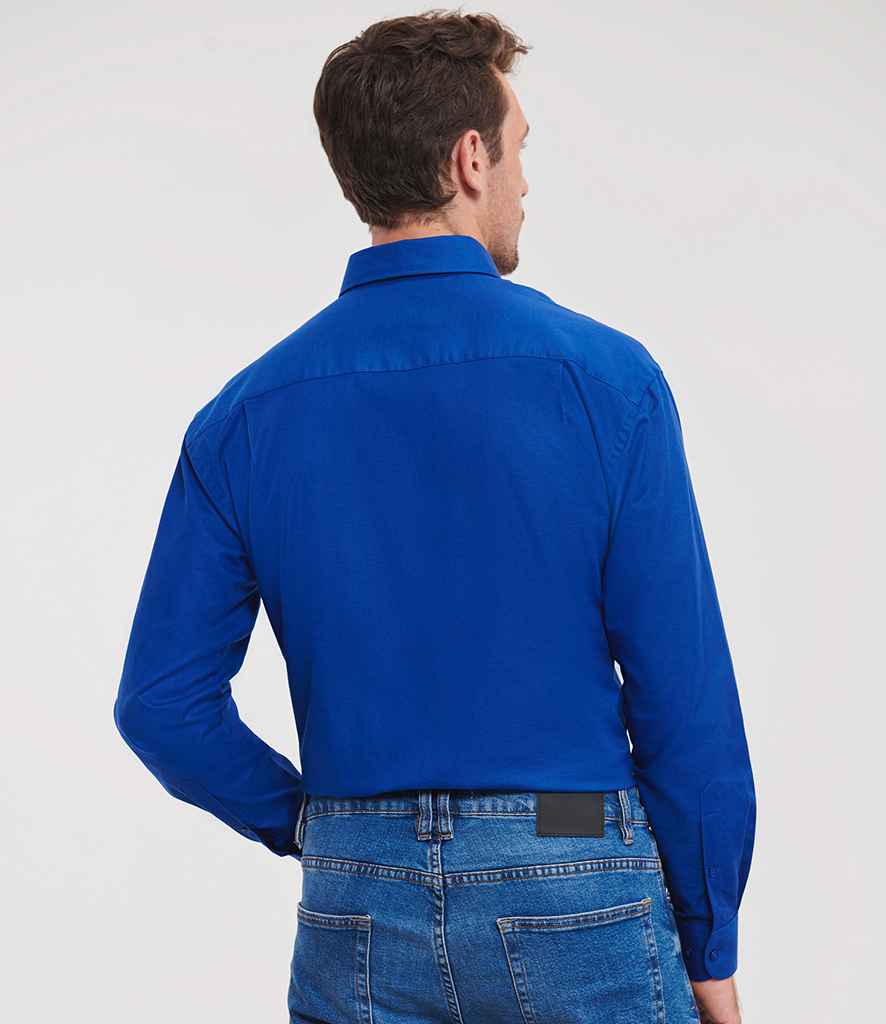 Russell Russell Athletic Collection Long Sleeve Easy Care Oxford Shirt Bright Royal