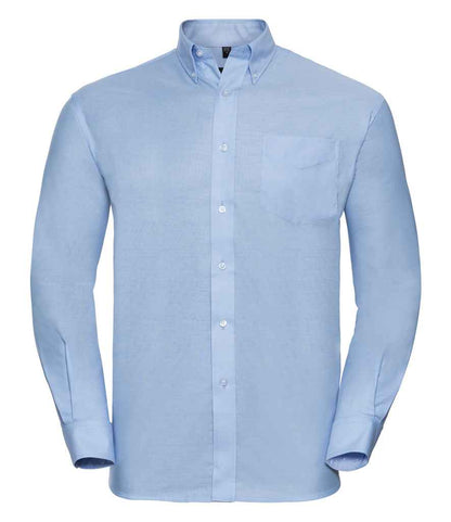 Russell Russell Athletic Collection Long Sleeve Easy Care Oxford Shirt Oxford Blue