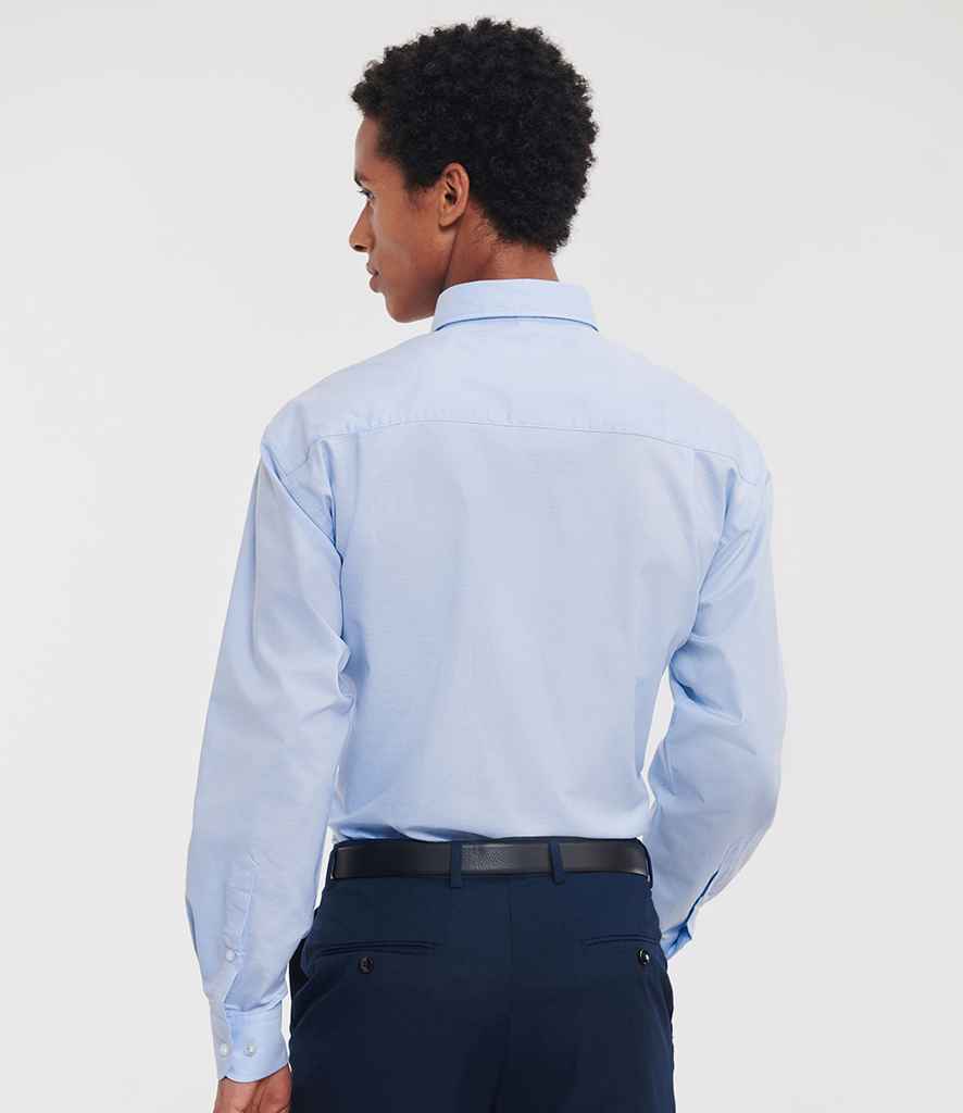 Russell Russell Athletic Collection Long Sleeve Easy Care Oxford Shirt Oxford Blue