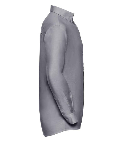 Russell Russell Athletic Collection Long Sleeve Easy Care Oxford Shirt Silver