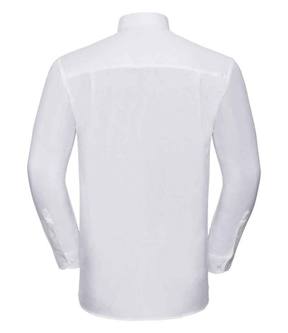Russell Russell Athletic Collection Long Sleeve Easy Care Oxford Shirt White