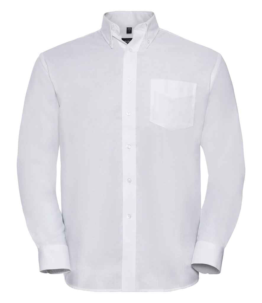 Russell Russell Athletic Collection Long Sleeve Easy Care Oxford Shirt White