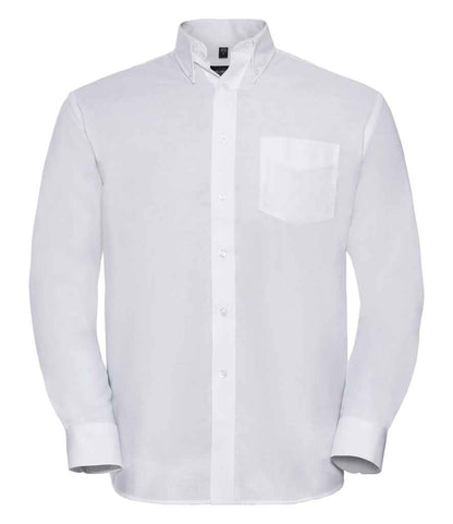 Russell Russell Athletic Collection Long Sleeve Easy Care Oxford Shirt White