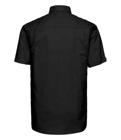 Russell Russell Athletic Collection Short Sleeve Easy Care Oxford Shirt Black
