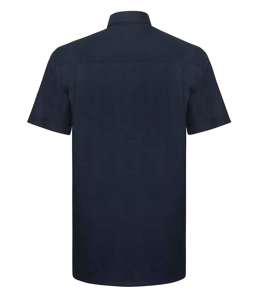 Russell Russell Athletic Collection Short Sleeve Easy Care Oxford Shirt Bright Navy