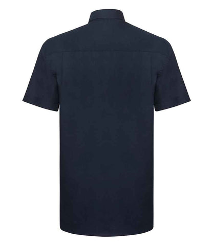 Russell Russell Athletic Collection Short Sleeve Easy Care Oxford Shirt Bright Navy