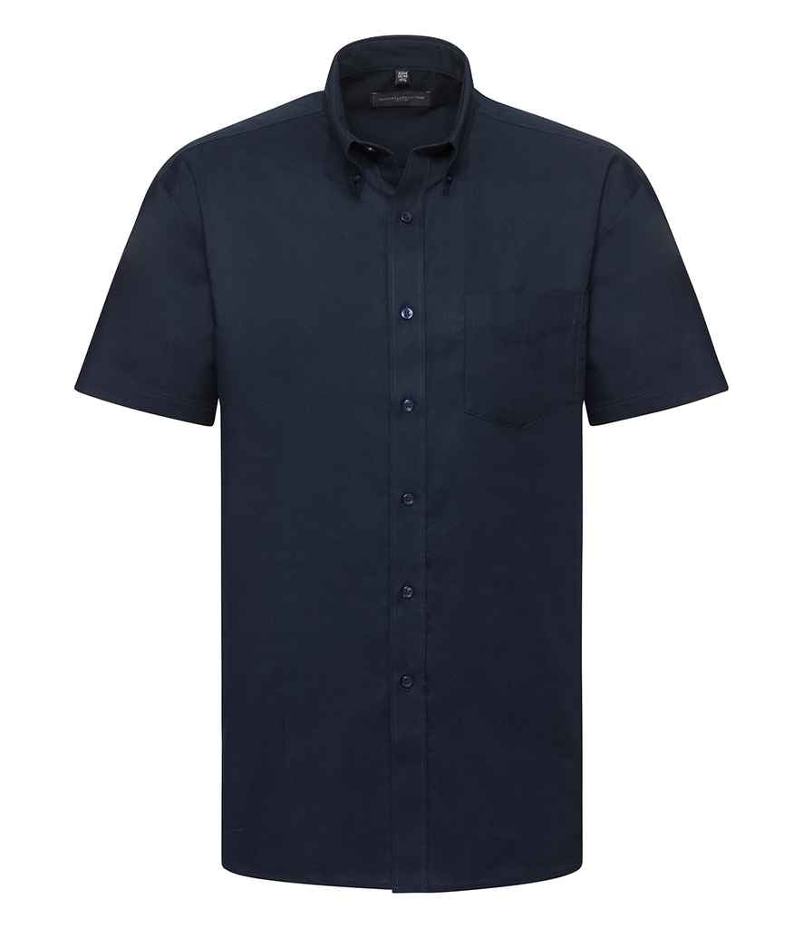 Russell Russell Athletic Collection Short Sleeve Easy Care Oxford Shirt Bright Navy
