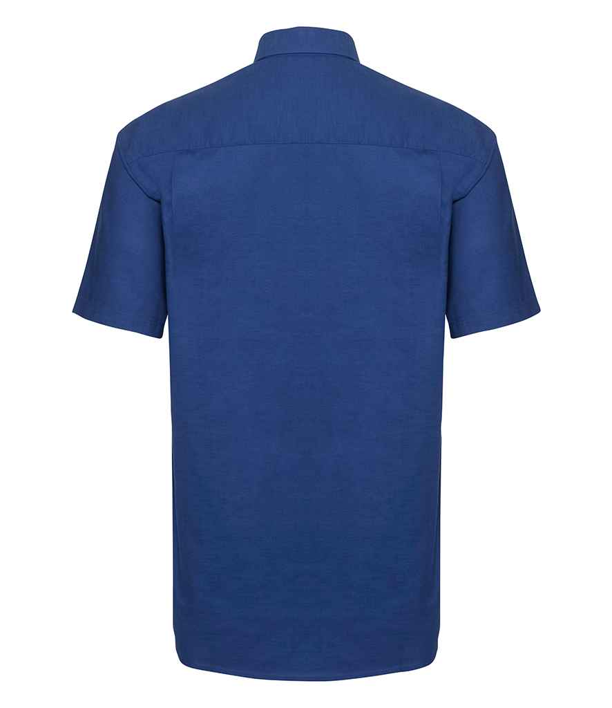 Russell Russell Athletic Collection Short Sleeve Easy Care Oxford Shirt Bright Royal