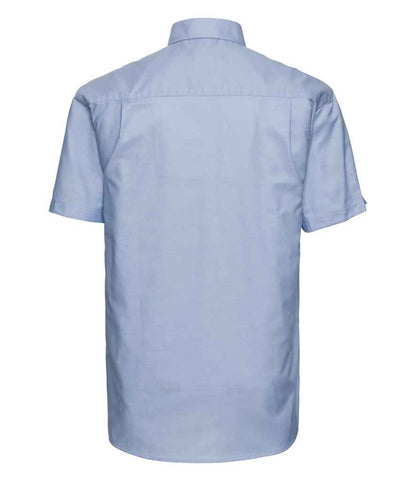 Russell Russell Athletic Collection Short Sleeve Easy Care Oxford Shirt Oxford Blue