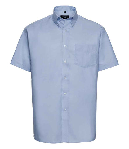 Russell Russell Athletic Collection Short Sleeve Easy Care Oxford Shirt Oxford Blue