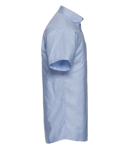 Russell Russell Athletic Collection Short Sleeve Easy Care Oxford Shirt Oxford Blue