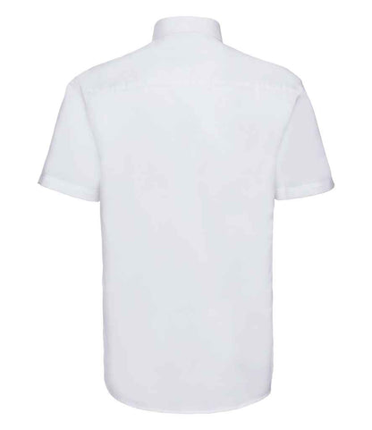 Russell Russell Athletic Collection Short Sleeve Easy Care Oxford Shirt White