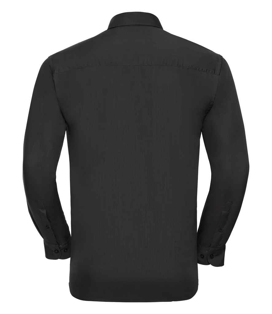 Russell Russell Athletic Collection Long Sleeve Easy Care Poplin Shirt Black
