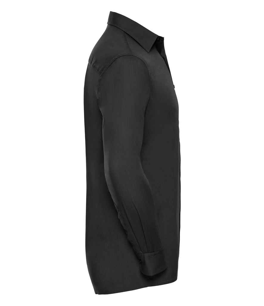 Russell Russell Athletic Collection Long Sleeve Easy Care Poplin Shirt Black