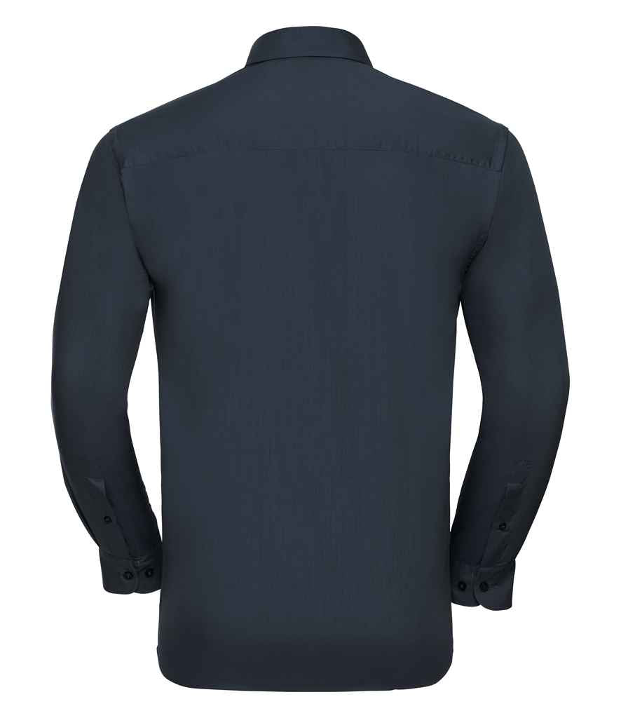 Russell Russell Athletic Collection Long Sleeve Easy Care Poplin Shirt French Navy