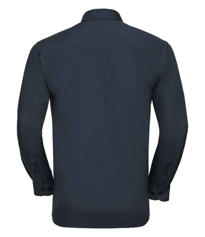 Russell Russell Athletic Collection Long Sleeve Easy Care Poplin Shirt French Navy