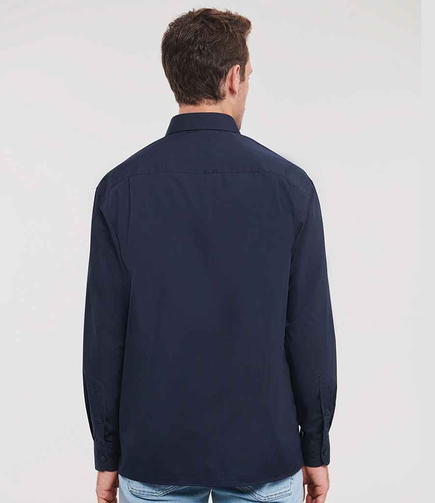 Russell Russell Athletic Collection Long Sleeve Easy Care Poplin Shirt French Navy