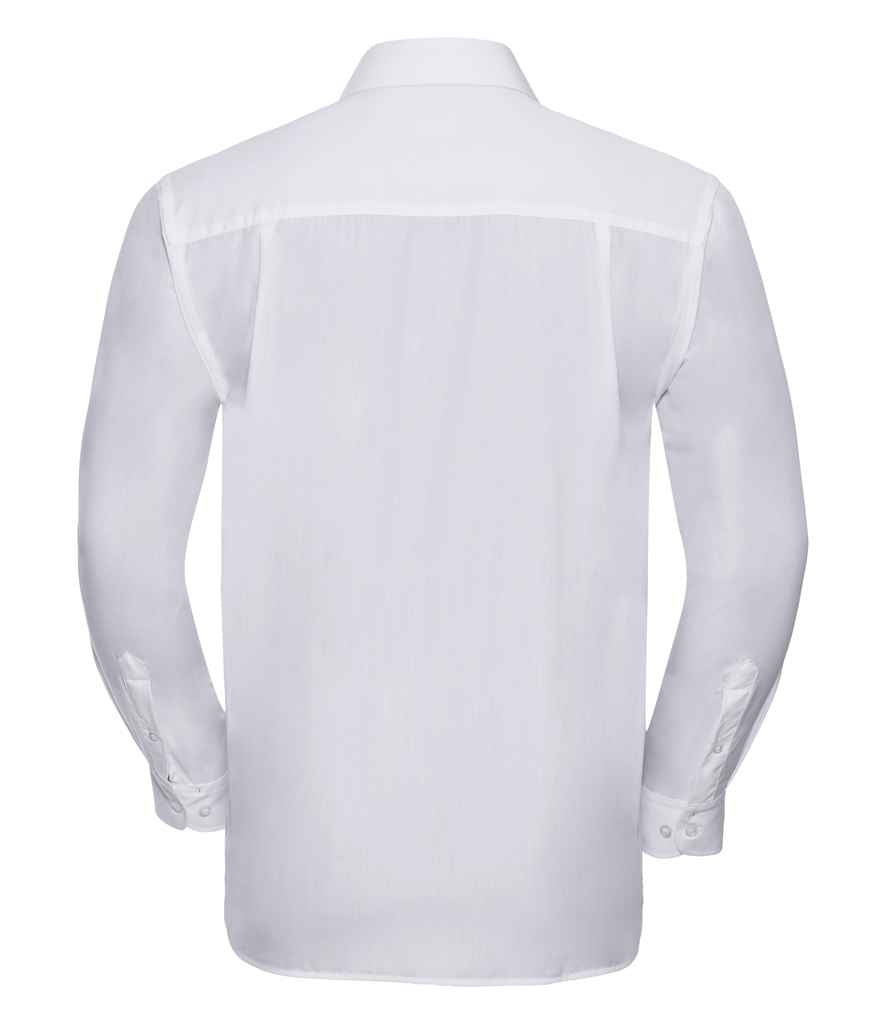 Russell Russell Athletic Collection Long Sleeve Easy Care Poplin Shirt White