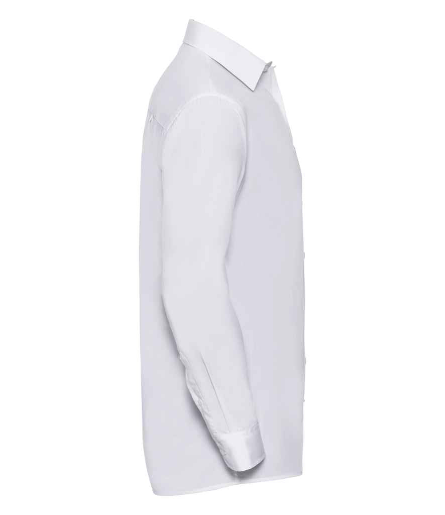 Russell Russell Athletic Collection Long Sleeve Easy Care Poplin Shirt White