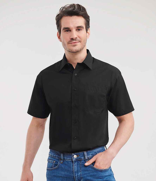 Russell Russell Athletic Collection Short Sleeve Easy Care Poplin Shirt