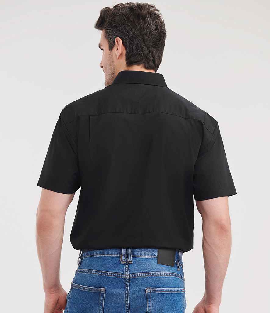 Russell Russell Athletic Collection Short Sleeve Easy Care Poplin Shirt Black