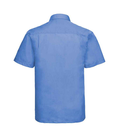 Russell Russell Athletic Collection Short Sleeve Easy Care Poplin Shirt Corporate Blue