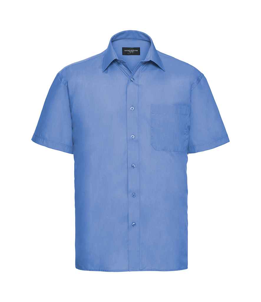 Russell Russell Athletic Collection Short Sleeve Easy Care Poplin Shirt Corporate Blue