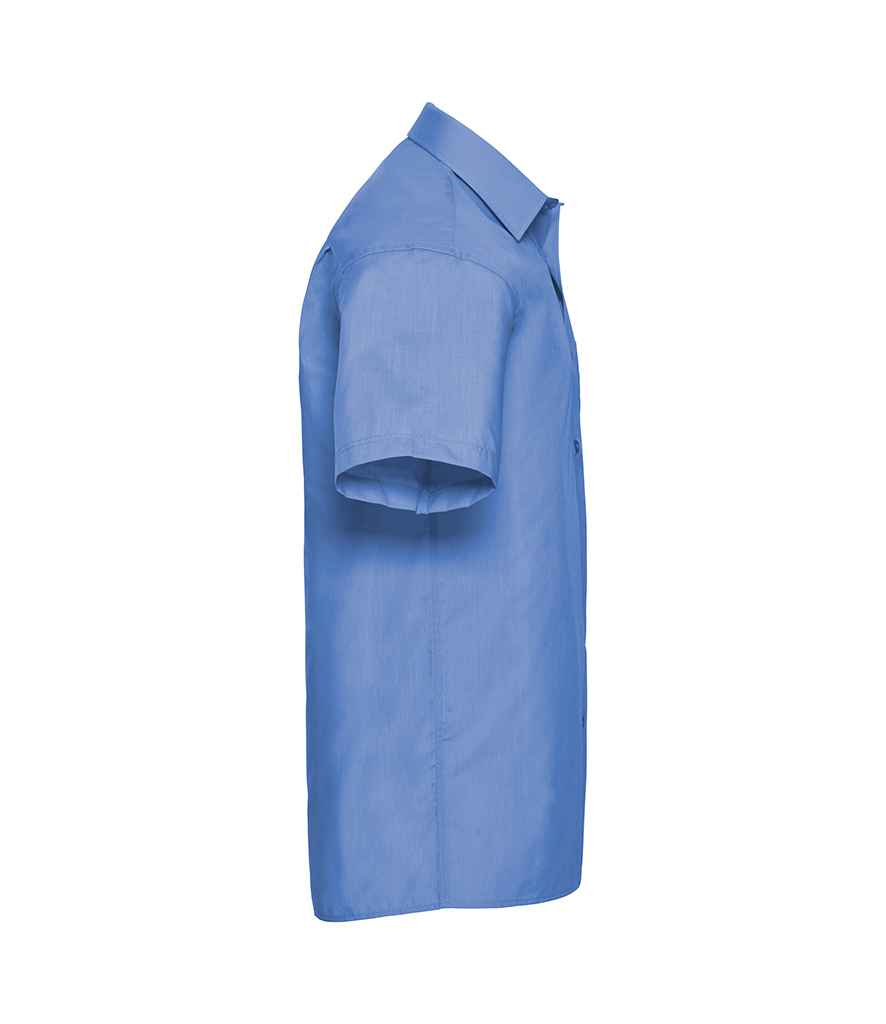 Russell Russell Athletic Collection Short Sleeve Easy Care Poplin Shirt Corporate Blue