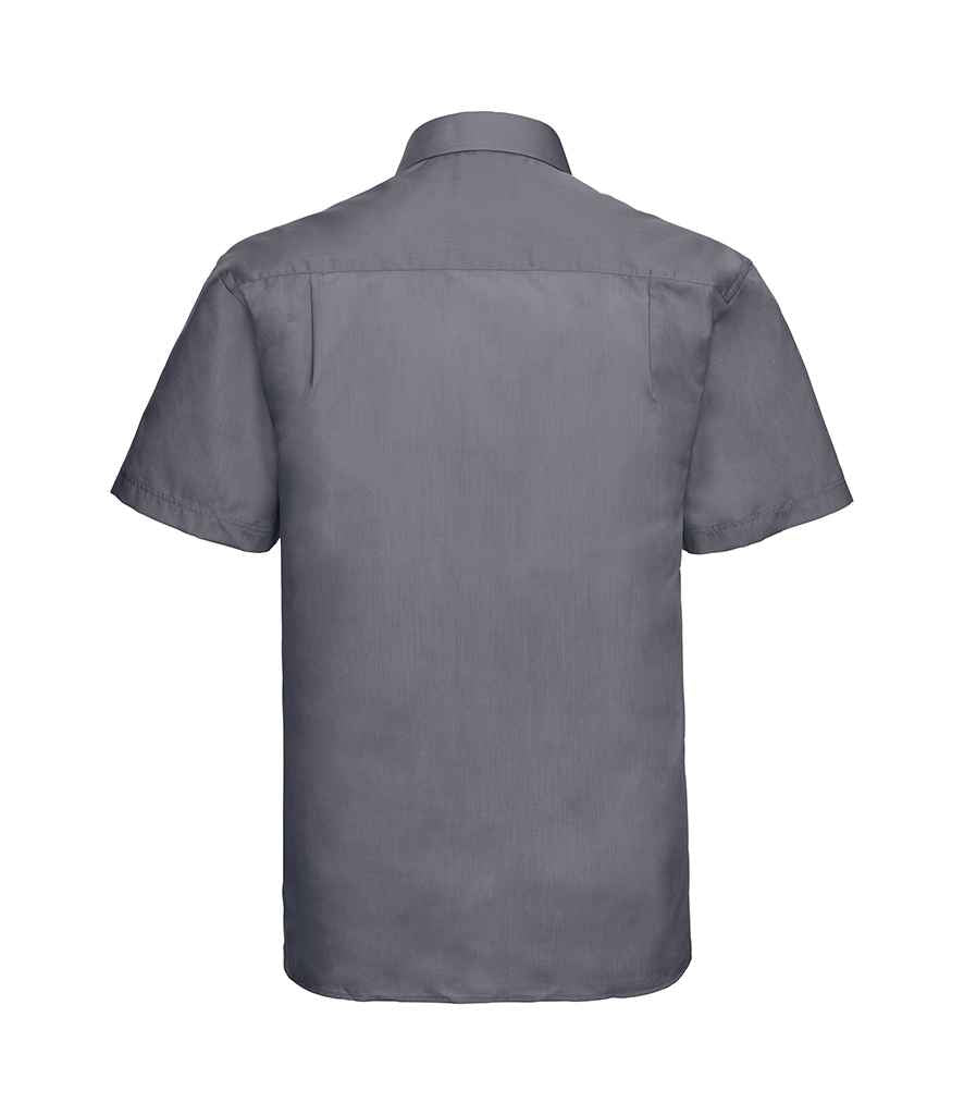 Russell Russell Athletic Collection Short Sleeve Easy Care Poplin Shirt Convoy Grey