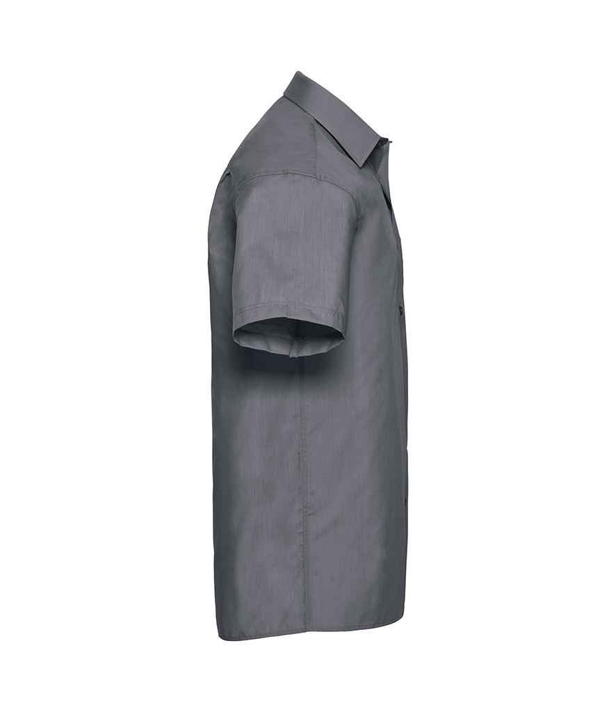 Russell Russell Athletic Collection Short Sleeve Easy Care Poplin Shirt Convoy Grey