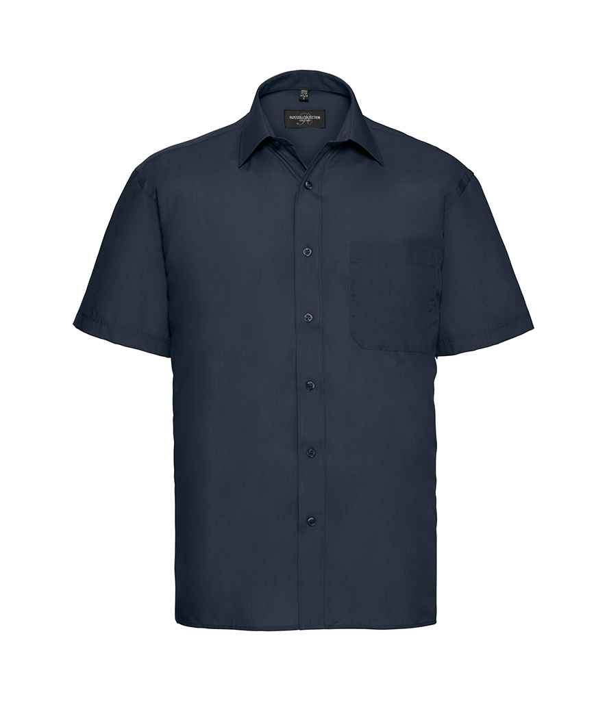 Russell Russell Athletic Collection Short Sleeve Easy Care Poplin Shirt French Navy