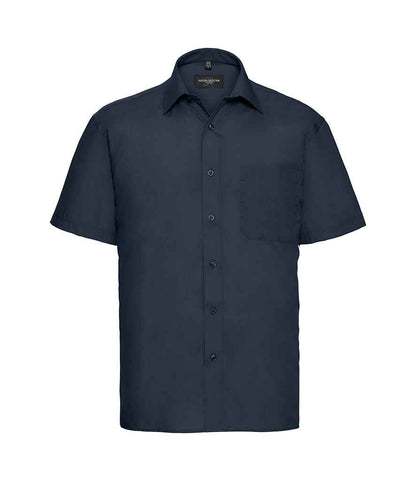 Russell Russell Athletic Collection Short Sleeve Easy Care Poplin Shirt French Navy