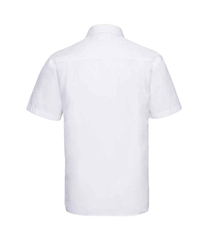 Russell Russell Athletic Collection Short Sleeve Easy Care Poplin Shirt White