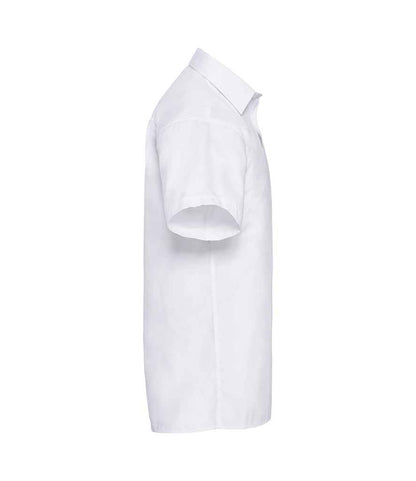 Russell Russell Athletic Collection Short Sleeve Easy Care Poplin Shirt White