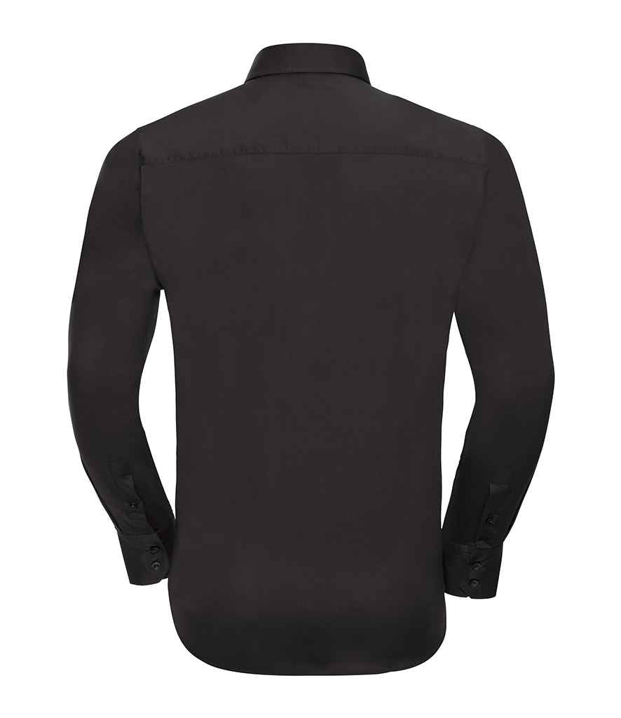 Russell Russell Athletic Collection Long Sleeve Easy Care Fitted Shirt Black