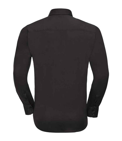 Russell Russell Athletic Collection Long Sleeve Easy Care Fitted Shirt Black
