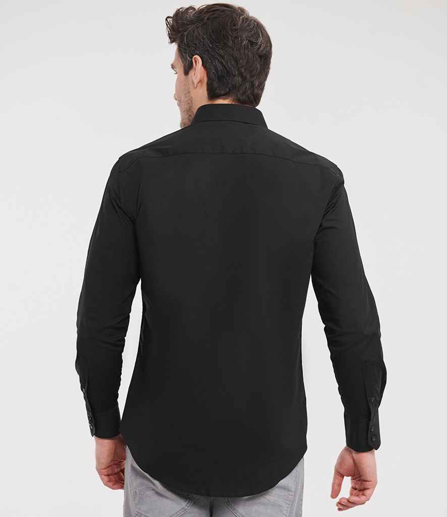 Russell Russell Athletic Collection Long Sleeve Easy Care Fitted Shirt Black