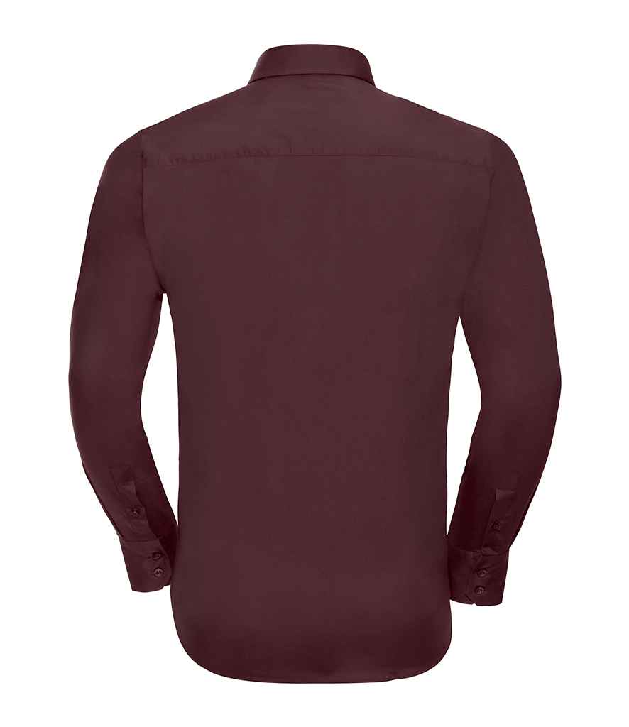 Russell Russell Athletic Collection Long Sleeve Easy Care Fitted Shirt Port