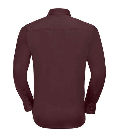 Russell Russell Athletic Collection Long Sleeve Easy Care Fitted Shirt Port