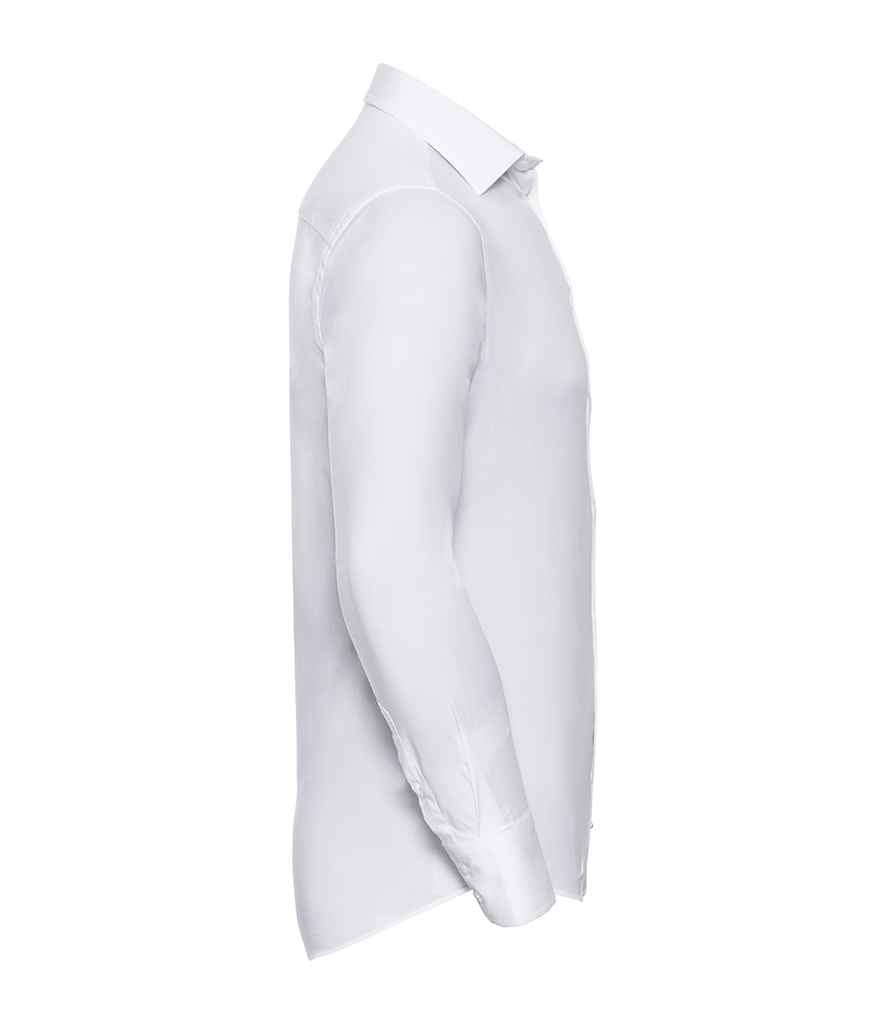 Russell Russell Athletic Collection Long Sleeve Easy Care Fitted Shirt White