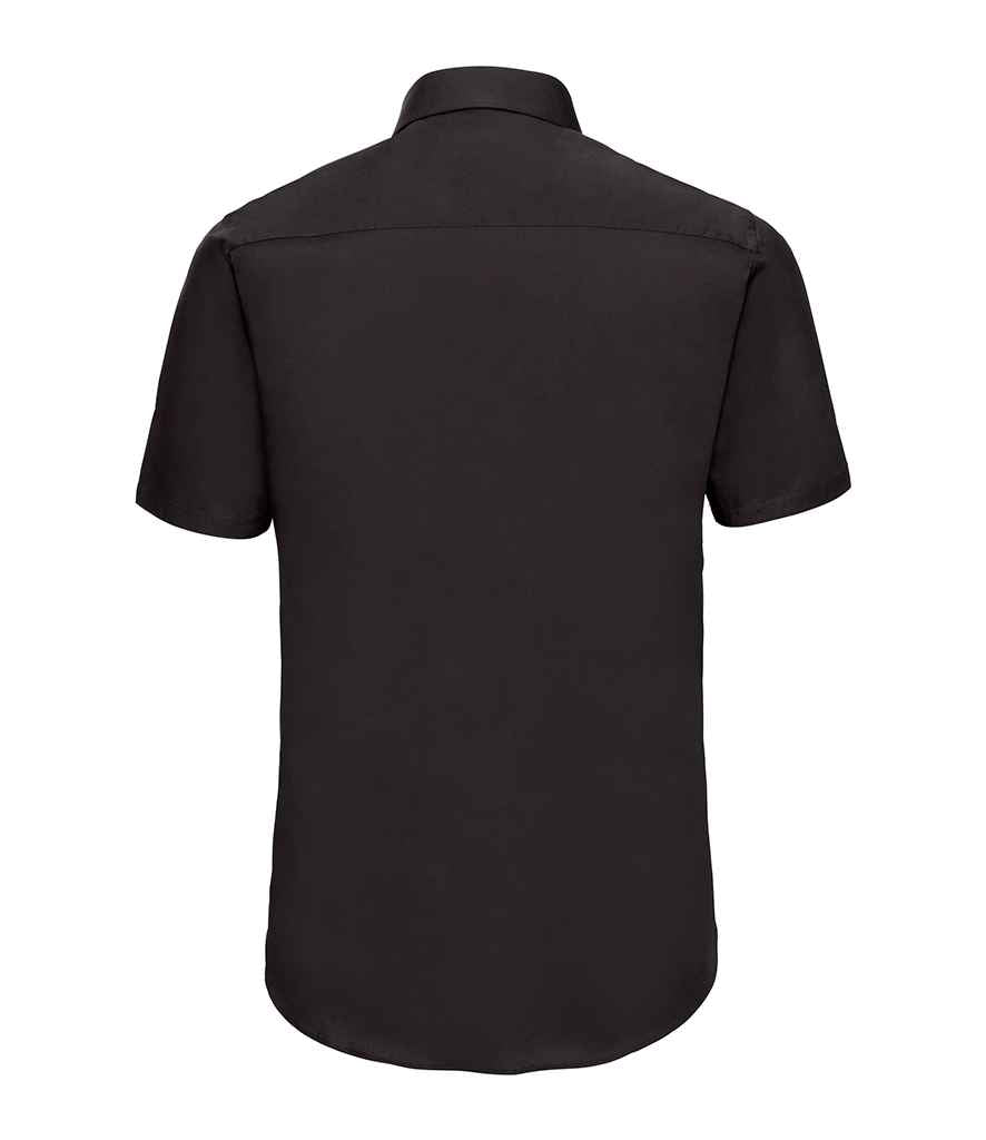 Russell Russell Athletic Collection Short Sleeve Easy Care Fitted Shirt Black