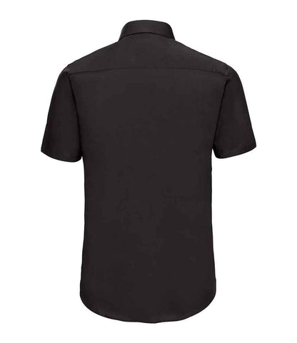 Russell Russell Athletic Collection Short Sleeve Easy Care Fitted Shirt Black