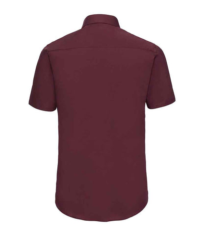 Russell Russell Athletic Collection Short Sleeve Easy Care Fitted Shirt Port