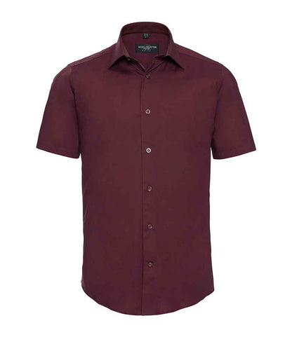 Russell Russell Athletic Collection Short Sleeve Easy Care Fitted Shirt Port