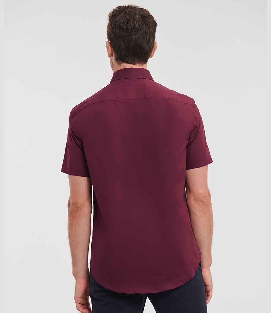 Russell Russell Athletic Collection Short Sleeve Easy Care Fitted Shirt Port