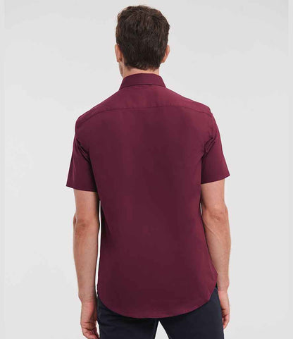 Russell Russell Athletic Collection Short Sleeve Easy Care Fitted Shirt Port