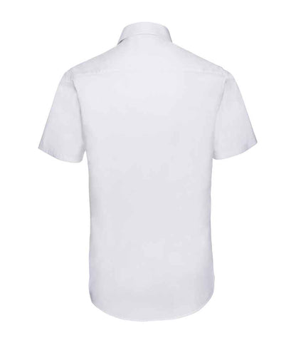 Russell Russell Athletic Collection Short Sleeve Easy Care Fitted Shirt White