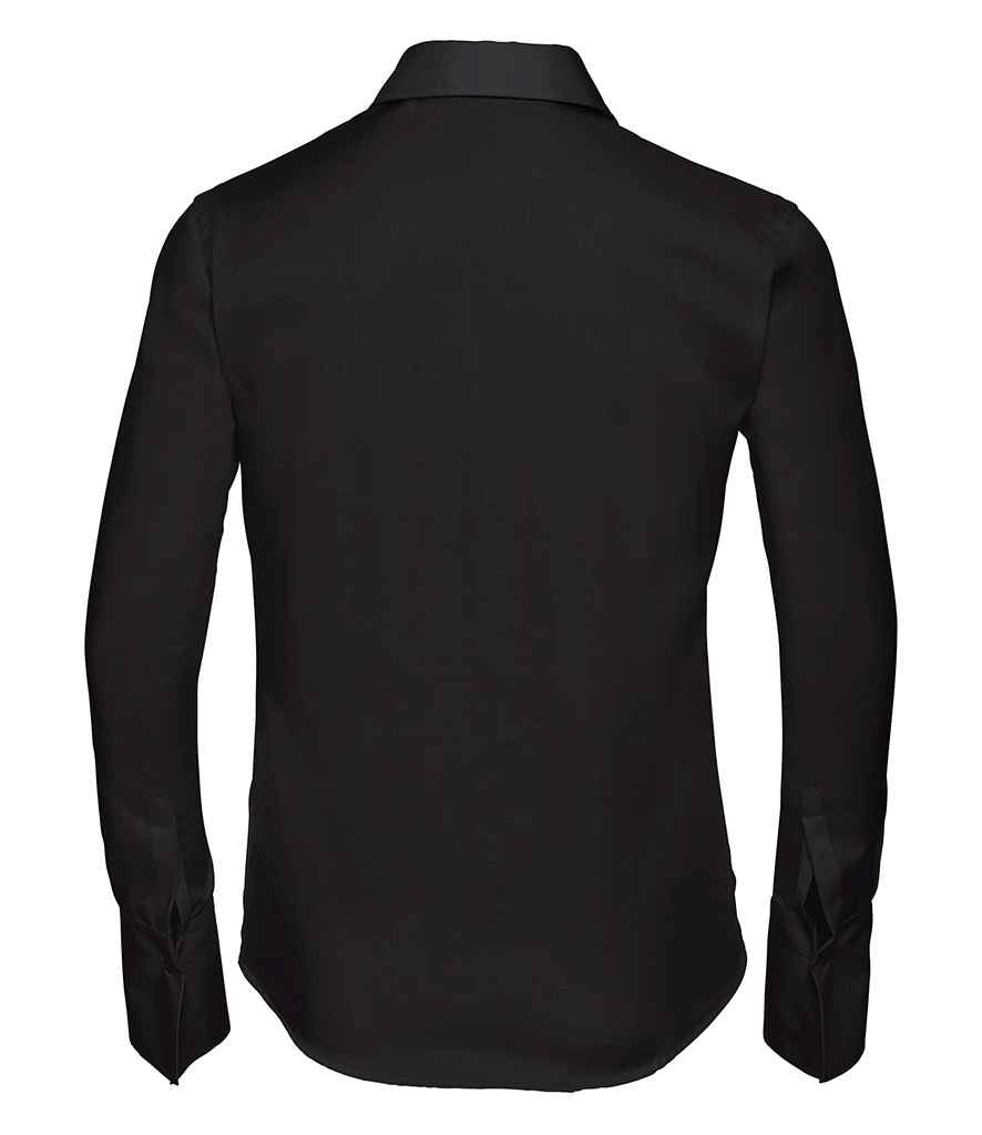 Russell Russell Athletic Collection Ladies Long Sleeve Ultimate Non-Iron Shirt Black