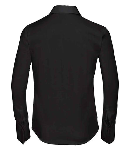 Russell Russell Athletic Collection Ladies Long Sleeve Ultimate Non-Iron Shirt Black