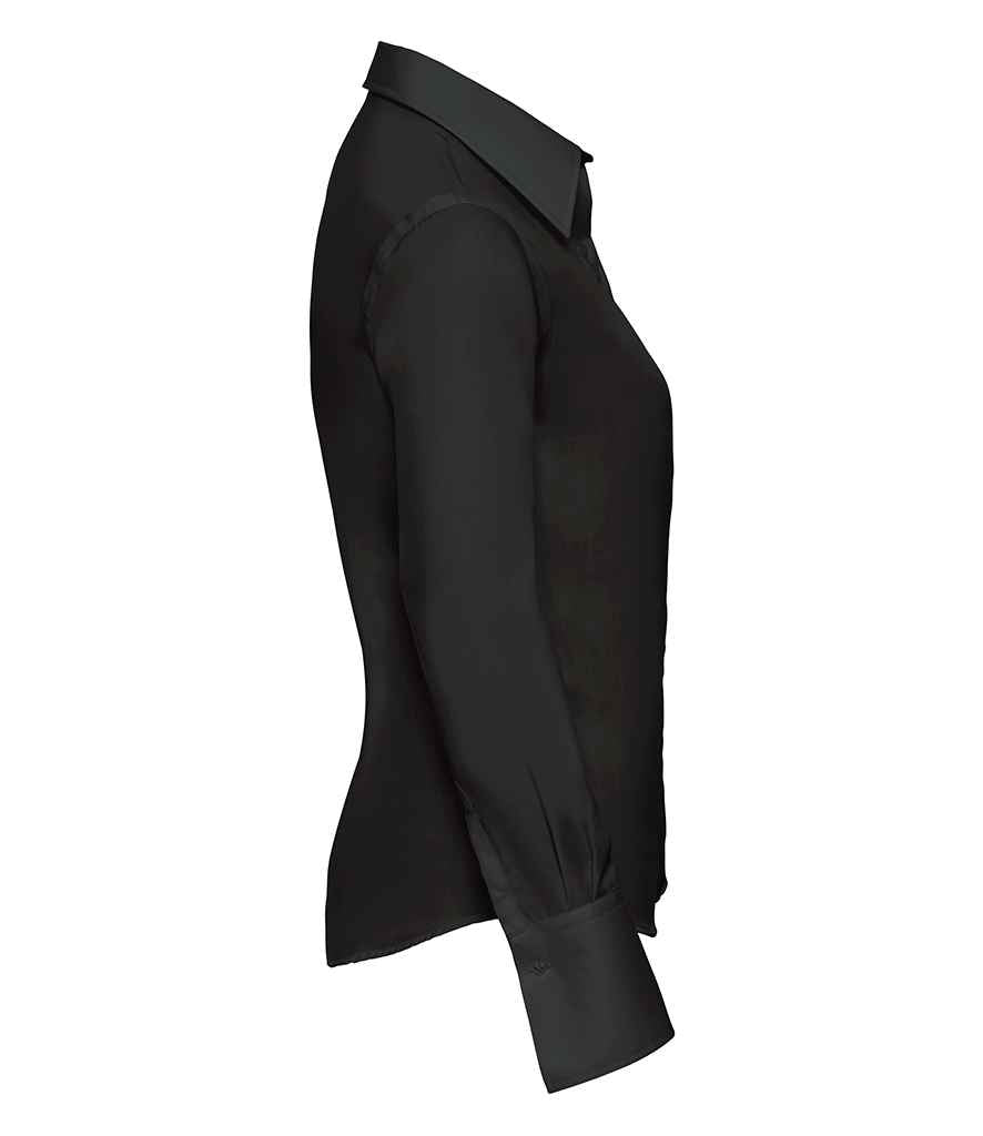 Russell Russell Athletic Collection Ladies Long Sleeve Ultimate Non-Iron Shirt Black